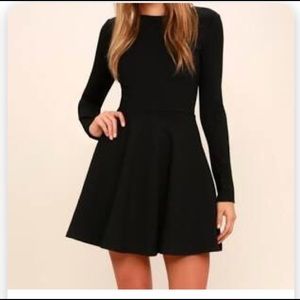Lulus black long sleeve  dress (small) Brand new